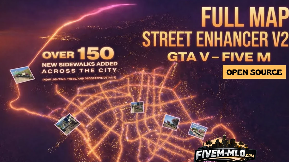 Street Enhancer V1 and V2 | Full Map Enhancement for FiveM | Open Source